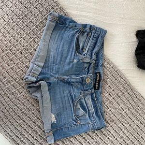 Express low rise jean shorts